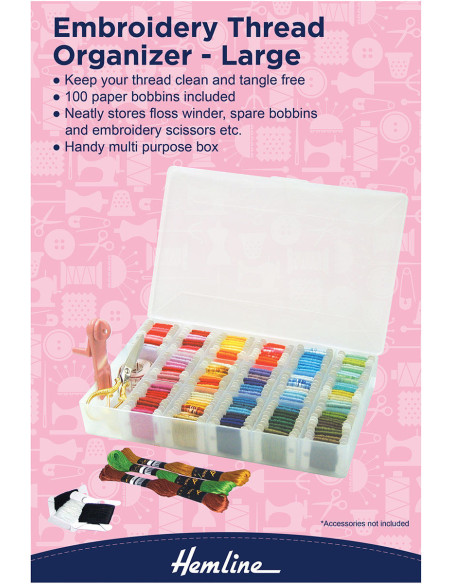 Storage box for embroidery threads - L