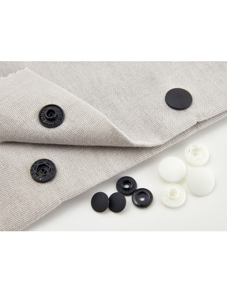 13 mm Snap Buttons Without Pliers - White