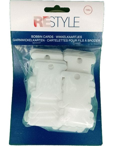 Set of 100 plastic cards for embroidery threads Restyle