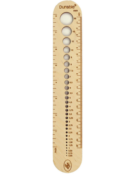 Large gauge for durable wooden knitting needles