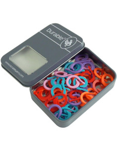 Box of 50 open stitch marker rings 19 mm Durable