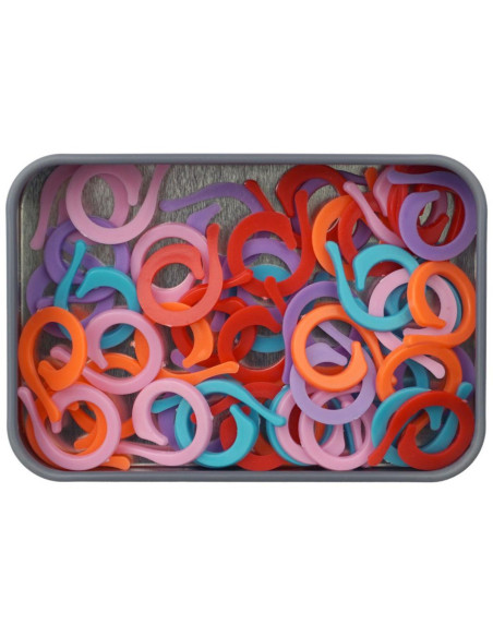 Box of 50 open stitch marker rings 19 mm Durable