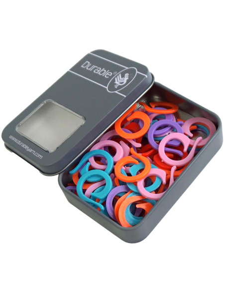 Box of 50 open stitch marker rings 24 mm Durable