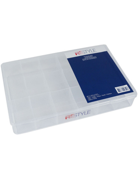 Compact storage box with 17 Restyle compartments