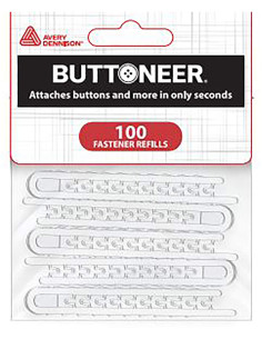 Set of 100 staple refills for the button installation tool