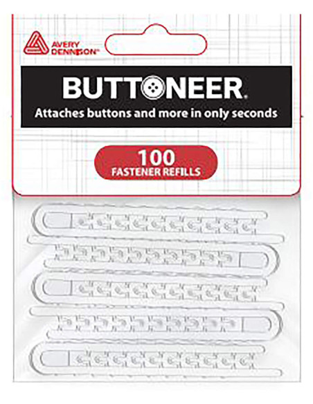 Set of 100 staple refills for the button installation tool