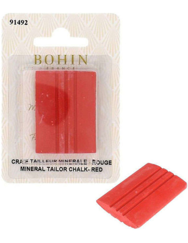 Bohin red mineral rectangular tailor's chalk