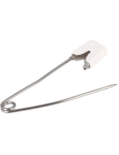 Card of 4 stainless steel baby safety pins with safety Bohin 2