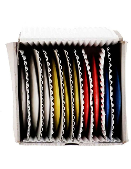 Box of 10 triangular chalks in assorted colors by Bohin