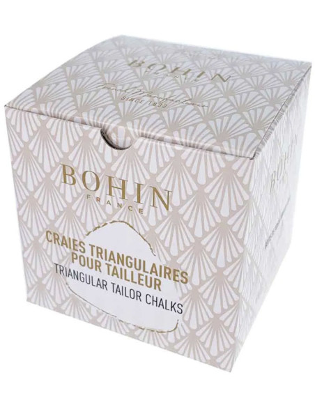 Box of 10 triangular chalks in assorted colors by Bohin