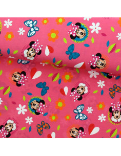 Minnie Jersey Fabric - Butterfly and Heart