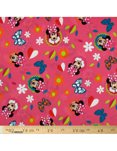 Minnie Jersey Fabric - Butterfly and Heart