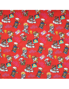 Paw Patrol jersey fabric - Sun on orange background 2