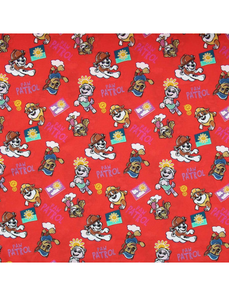 Paw Patrol jersey fabric - Sun on orange background