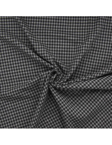 Plaid flannel fabric - Gray