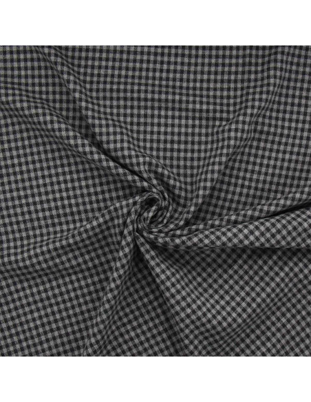 Plaid flannel fabric - Gray