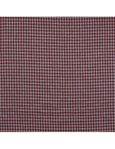 Plaid flannel fabric - Bordeaux