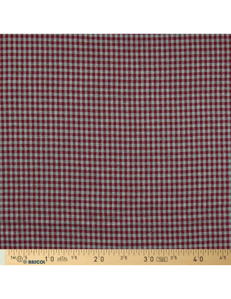 Plaid flannel fabric - Bordeaux