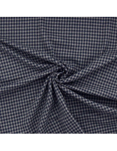 Plaid flannel fabric - Blue