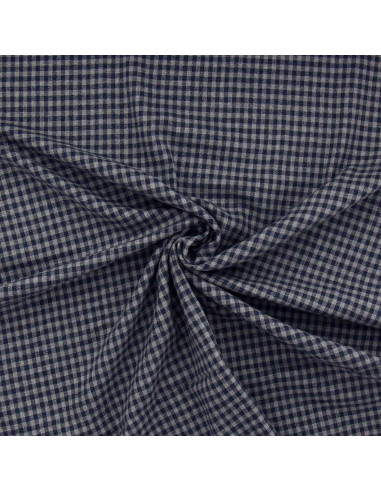 Plaid flannel fabric - Blue
