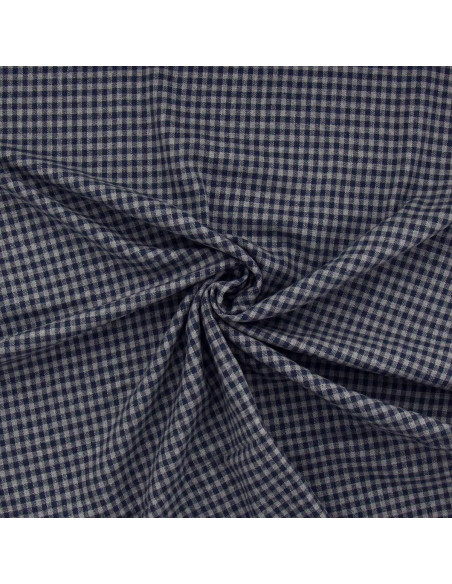 Plaid flannel fabric - Blue