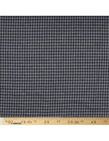 Plaid flannel fabric - Blue