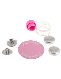 Box of 6 buttons to cover with Bohin installation tool - 15 mm 2
