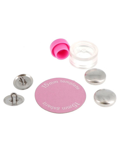 Box of 6 buttons to cover with Bohin installation tool - 15 mm