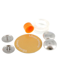 Box of 5 buttons to cover with Bohin installation tool - 18 mm 2