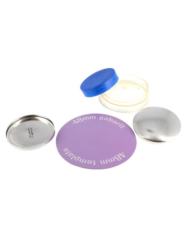 Box of 2 buttons to cover with Bohin installation tool - 48 mm