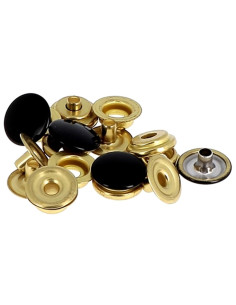 Box of 8 no-sew heavy fabric snaps 14 mm Bohin - Black 2