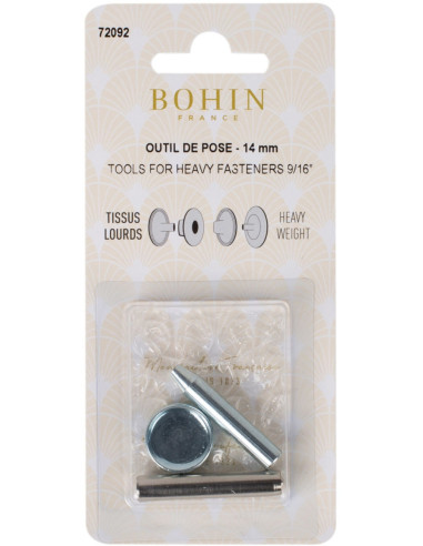 Metal matrix setting tool for heavy fabrics Bohin