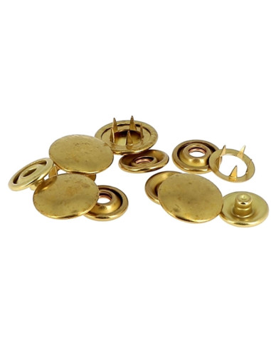 Box of 8 no-sew jersey snaps 12 mm Bohin - Gold