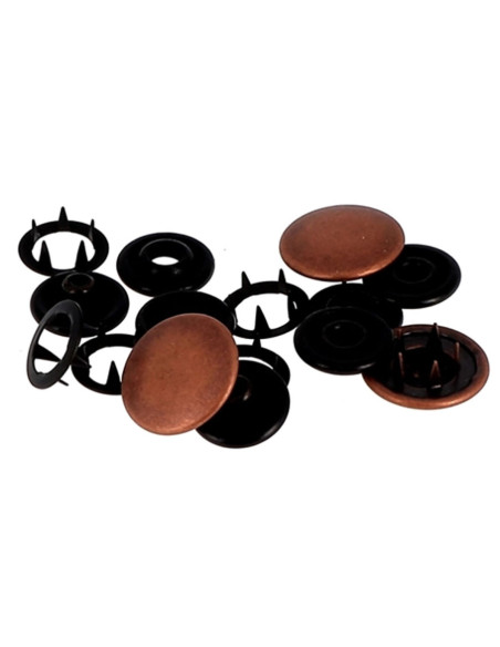 Box of 8 no-sew jersey snaps 12 mm Bohin - Copper