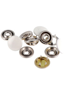 Box of 7 seamless jersey snaps 10 mm Bohin - White 2
