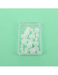 White magic buttons for Bohin shirts