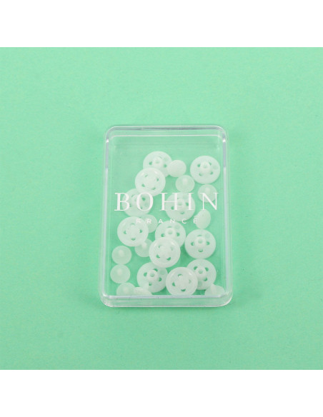 White magic buttons for Bohin shirts