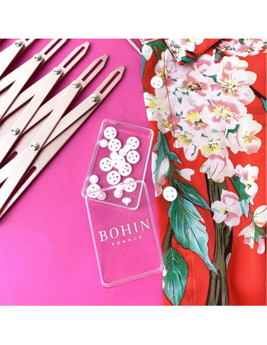 White magic buttons for Bohin shirts