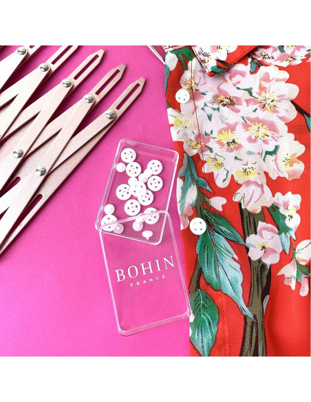 White magic buttons for Bohin shirts