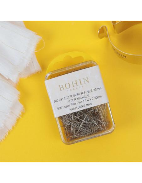 Box of 500 super-fine Bohin pins