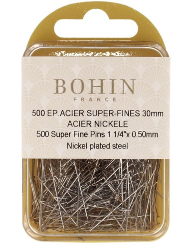 Box of 500 super-fine Bohin pins