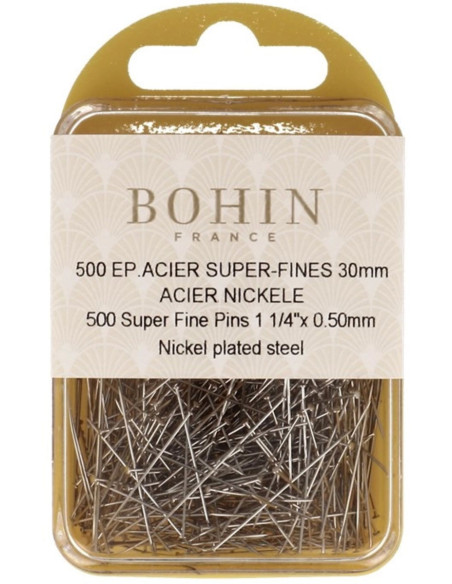 Box of 500 super-fine Bohin pins