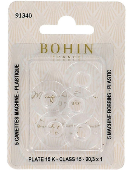 Flat bobbins for Bohin plastic sewing machine
