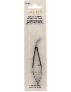 Ultra-fine right-angle embroidery scissors tweezers 11 cm Bohin 2