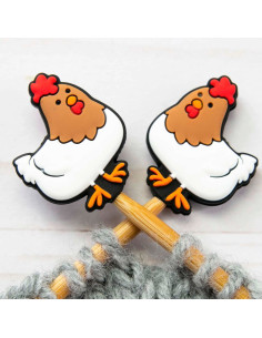 Stitch stoppers for knitting needles - Poulette