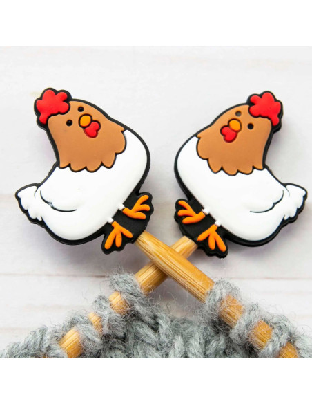 Stitch stoppers for knitting needles - Poulette