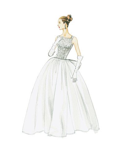1956 Dress Pattern - Vogue 8729