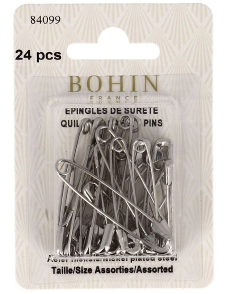 24 safety pins assortment card Bohin