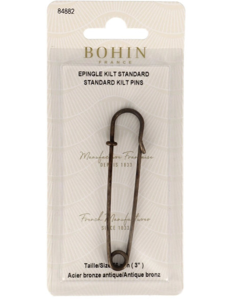 Kilt pin 76 mm - Antique bronze Bohin