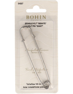 Giant kilt pin 100 mm - Silver Bohin